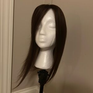 Premium Remy human hair 14” brown hair topper